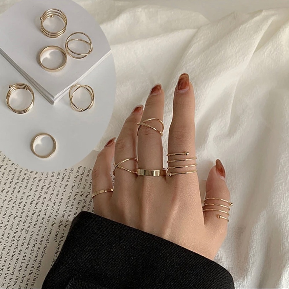 Gold Wire Minimalist Stacking Rings